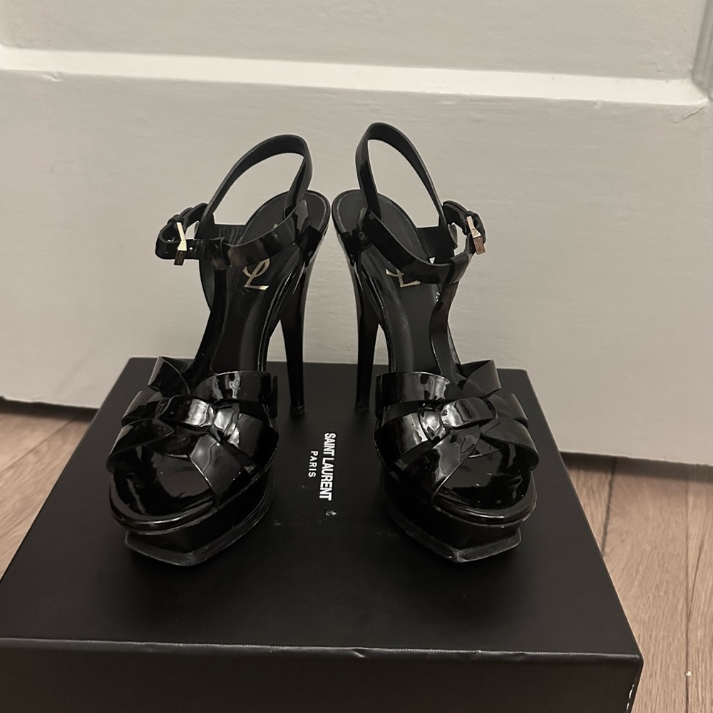 Saint Laurent Black Platform Heels